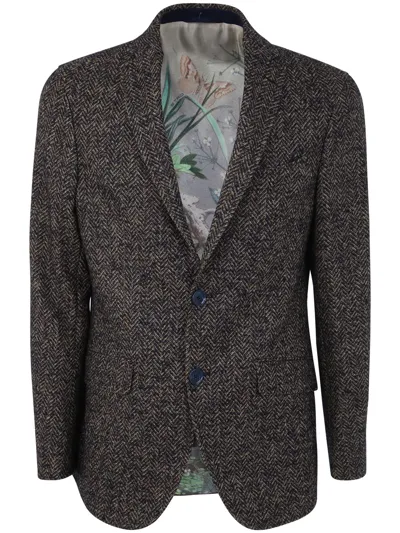 Etro Rome Single-breasted Blazer In Grey