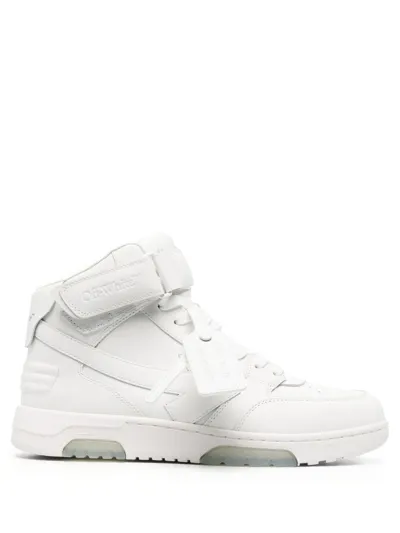 Off-white Leather Out Of Office High-top Sneakers In White