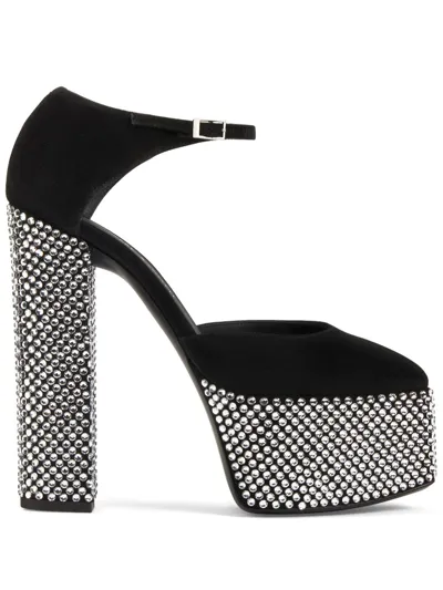 Giuseppe Zanotti Bebe 150mm Crystal-embellished Sandals In Black