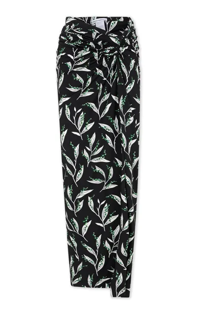 Rabanne Draped Maxi Skirt In Print