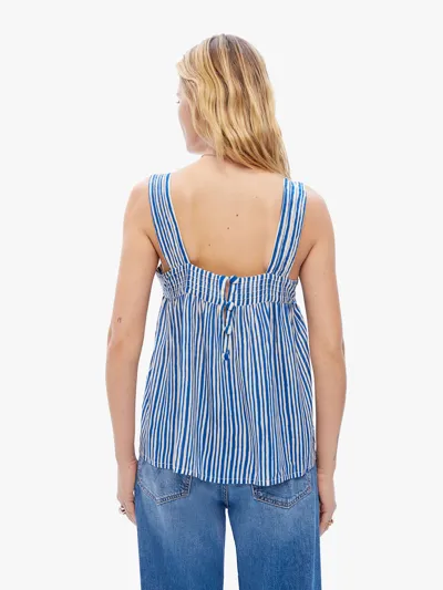 Natalie Martin Jasmine Top Painted Stripe Deep In Blue