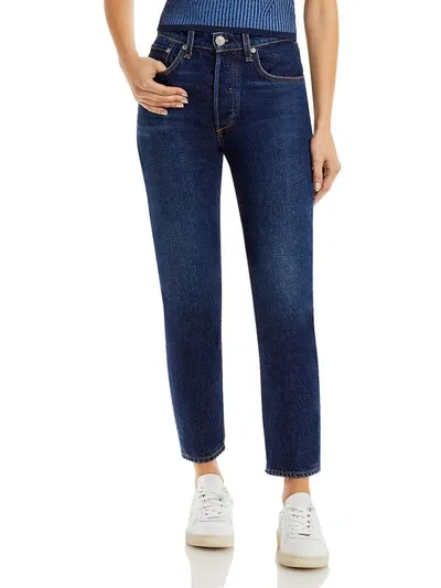 Rag & Bone Nina Womens Denim Dark Wash Cigarette Jeans In Multi