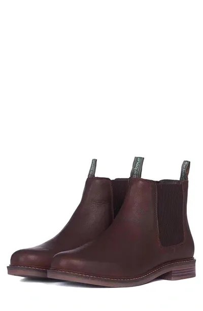 Barbour Farsley Chelsea Boot In Choco Leather