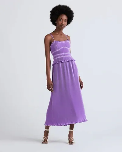 Derek Lam 10 Crosby Brisha Pleated Cami Midi Dress In Lavender