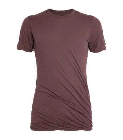 Rick Owens Double-layered T-shirt In 33 Amethyst