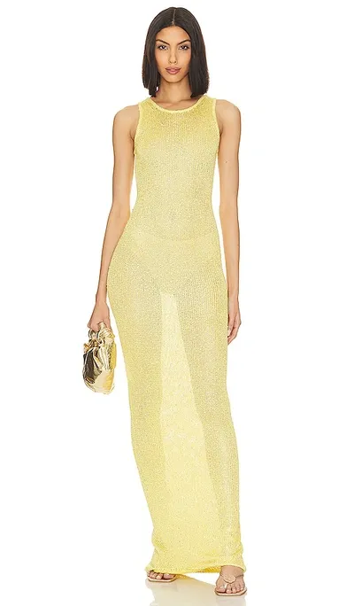 Asta Resort Natalia Maxi Dress In Yellow