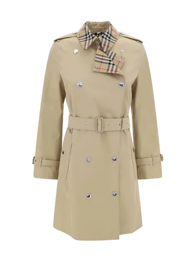 Burberry Montrose Trench Coat In Neutrals