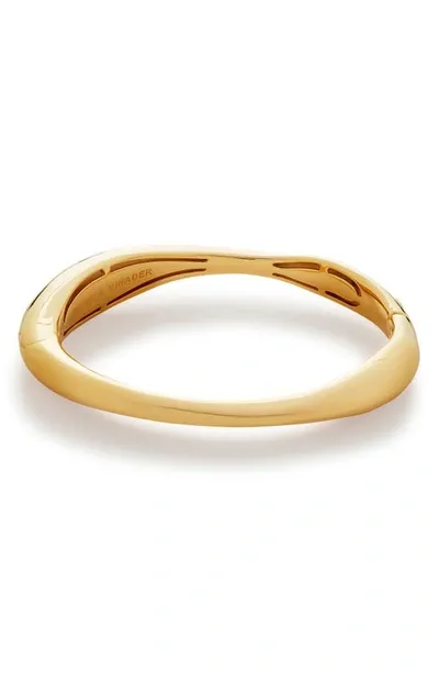 Monica Vinader Nura Reef Thin Bangle In Gold