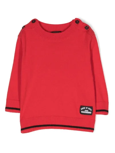 John Richmond Junior Babies' Pullover Mit Logo-patch In Red