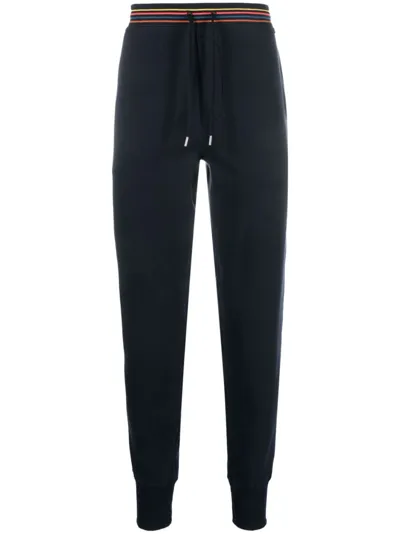 Paul Smith Contrasting-trim Track Trousers In Blue