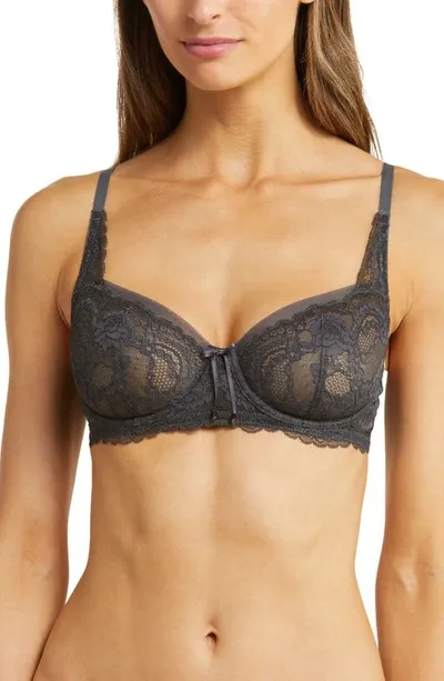 Skarlett Blue Minx Balconette Bra In Black Sand