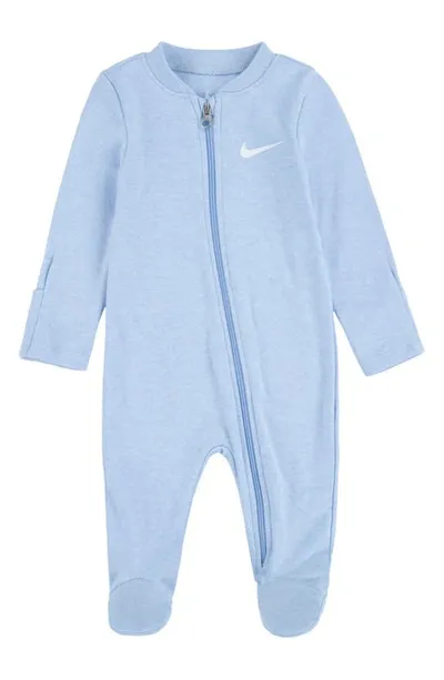 Nike Babies' Essentials French Terry Footie In Cobalt Bliss Heather