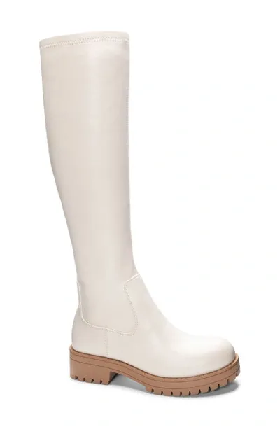 Dirty Laundry Veelo Knee High Platform Boot In Cream