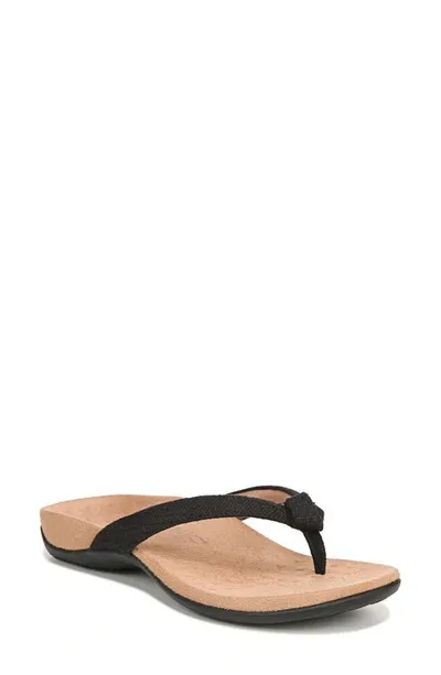 Vionic Mattie Flip Flop In Black