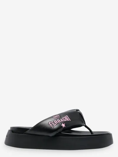 Chiara Ferragni Cf Platform Flip Flop In Black