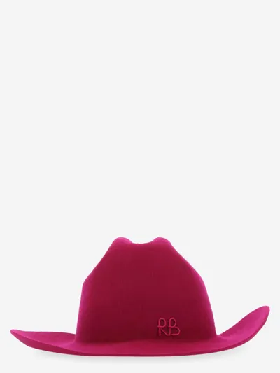 Ruslan Baginskiy Cowboy Hat In Fuchsia Felt In Pink