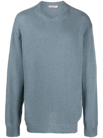 Valentino Stud-embellished Cashmere Jumper In Grey