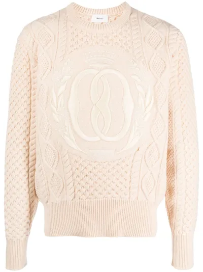 Bally Knit Turtleneck Sweater In Beige