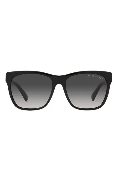 Ralph Lauren 57mm Square Sunglasses In Black