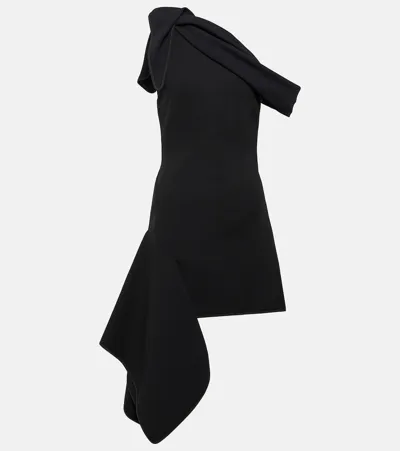 Maticevski Rigor Asymmetric Crêpe Minidress In Black