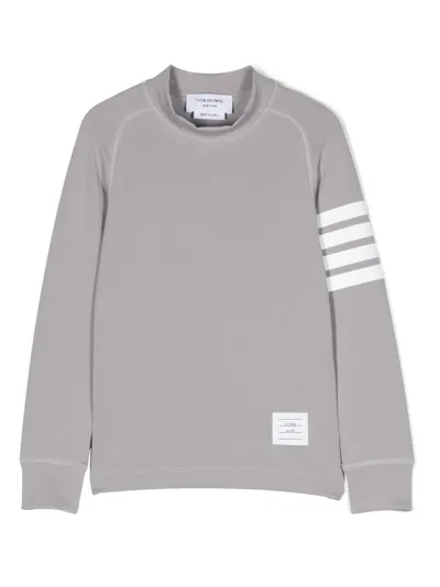 Thom Browne Kids' Swim Rashguard Top In Grey