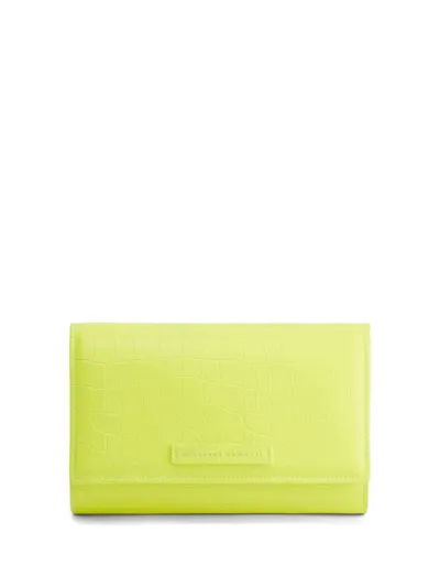 Giuseppe Zanotti Wendy Crocodile-effect Clutch Bag In Yellow