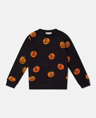 Stella Mccartney Pumpkin Fleece Sweatshirt In Black