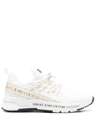 Versace Jeans Couture Logo-tape Low-top Sneakers In White