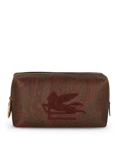 Etro Medium Love Trotter Nécessaire In Brown