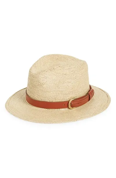 Chloé X Borsalino Embellished Straw Hat In Straw Beige