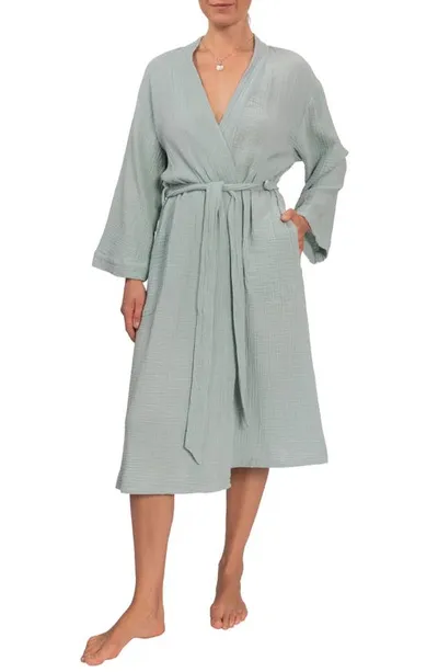 Everyday Ritual Nora Cotton Gauze Robe In Chalcedony