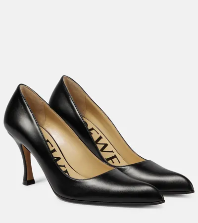 Loewe Comic Classic Leather Pumps In Black