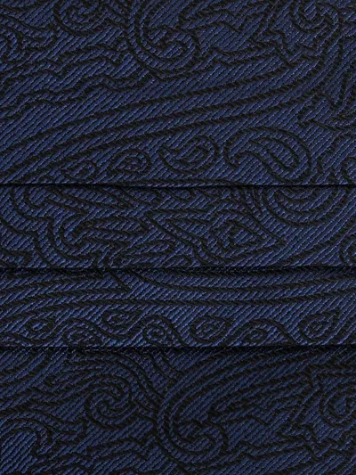 Etro Paisley-print Silk Cummerbund In Blau