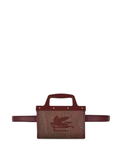 Etro Paisley Love Trotter Belt Bag In Red