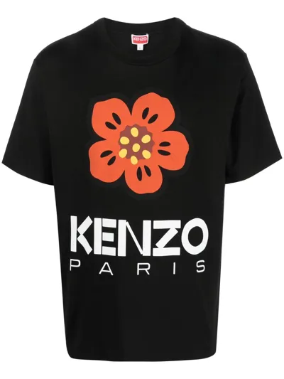 Kenzo Black  Paris Boke Flower T-shirt