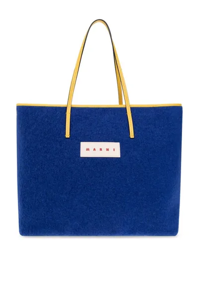 Marni Logo Patch Reversible Tote Bag In Multi