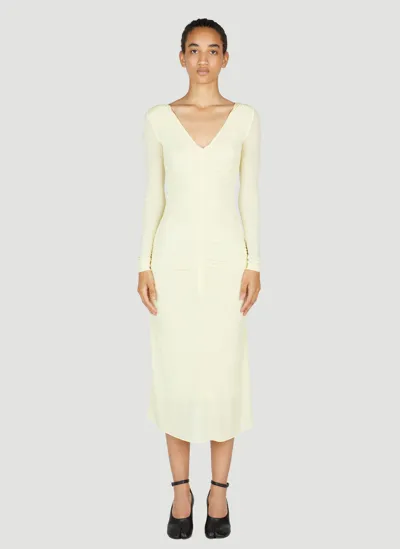 Isabel Marant Laly Long Sleeve Viscose Maxi Dress In White