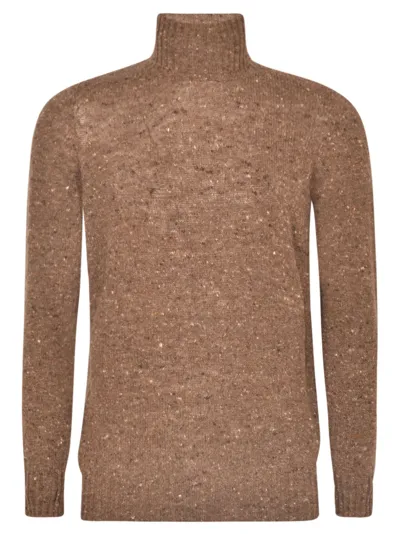 Drumohr Turtleneck Sweater In Brown