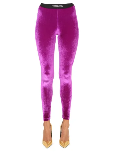 Tom Ford Leggings With Logo In Pink