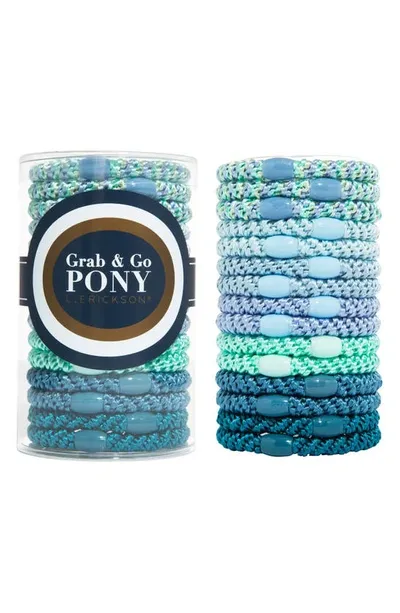 L Erickson Grab & Go 15-pack Braided Ponytail Holders In Corsica