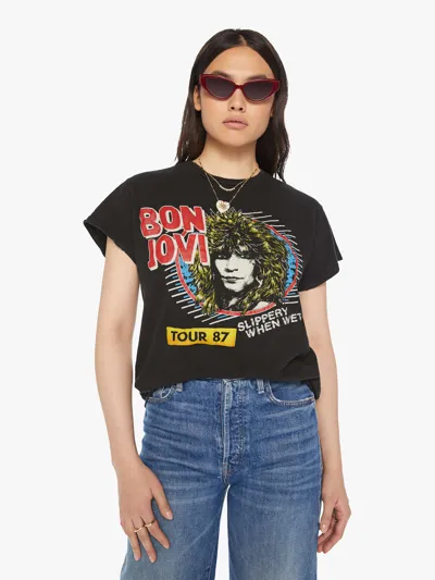 Madeworn Bon Jovi Tee Shirt Coal Tee Shirt In Charcoal