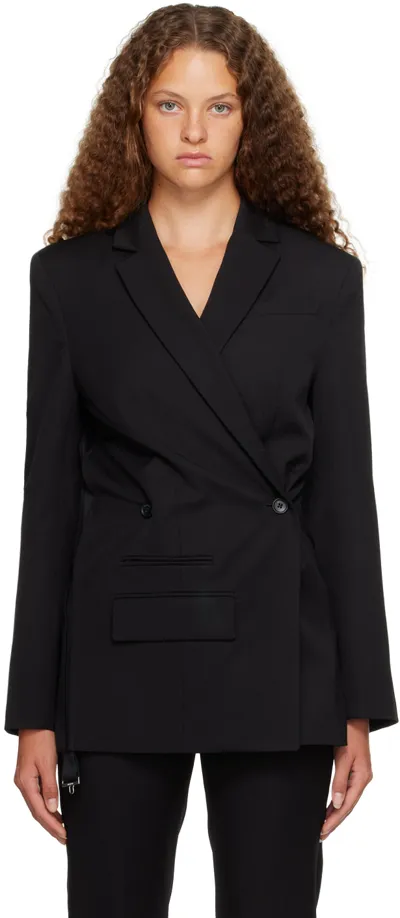 Jacquemus La Veste Baccala Asymmetric Blazer In Black