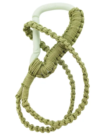 Oamc Braided Сarabiner Keychain In Green