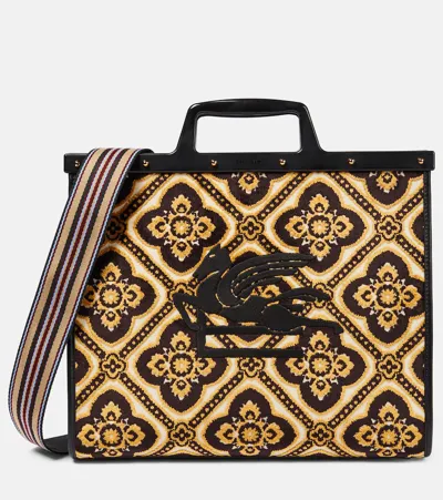 Etro Love Trotter Tasche Aus Jacquard In Black