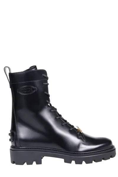 Tod's Women's Leather Boots In Black