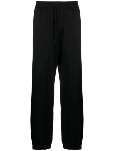 Mm6 Maison Margiela Numbers-motif Track Pants In Schwarz