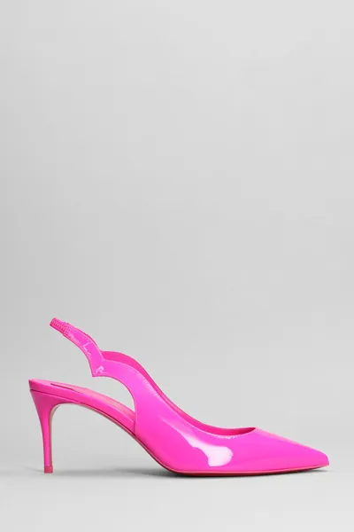 Christian Louboutin Hot Chick Sling Pumps In Rose-pink Patent Leather