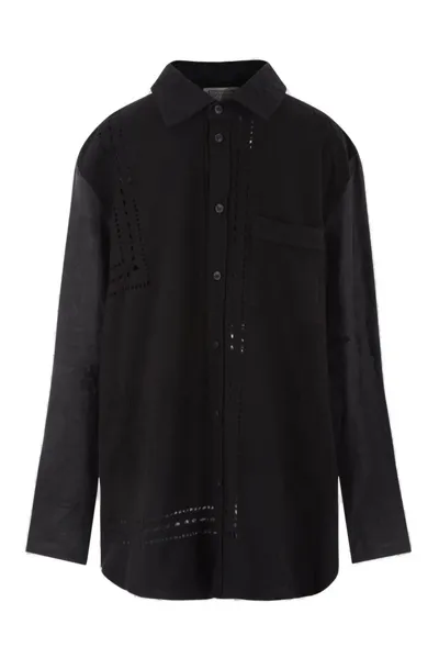 By Walid Long Sleeved Cut In Black