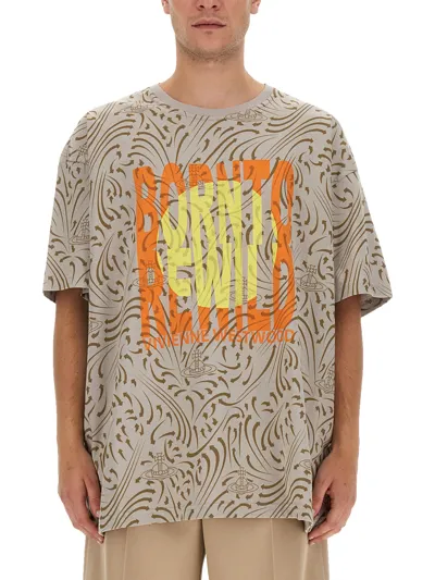 Vivienne Westwood "born To Rewild" T-shirt In Gray