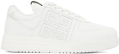 Givenchy White G4 Low Sneakers In 100-white